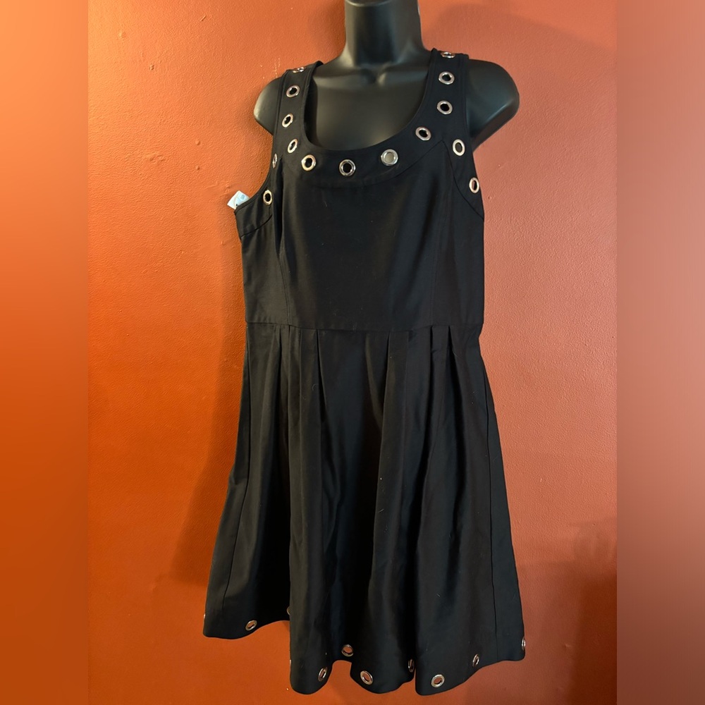 Calvin Klein Black Dress with Metallic Details
